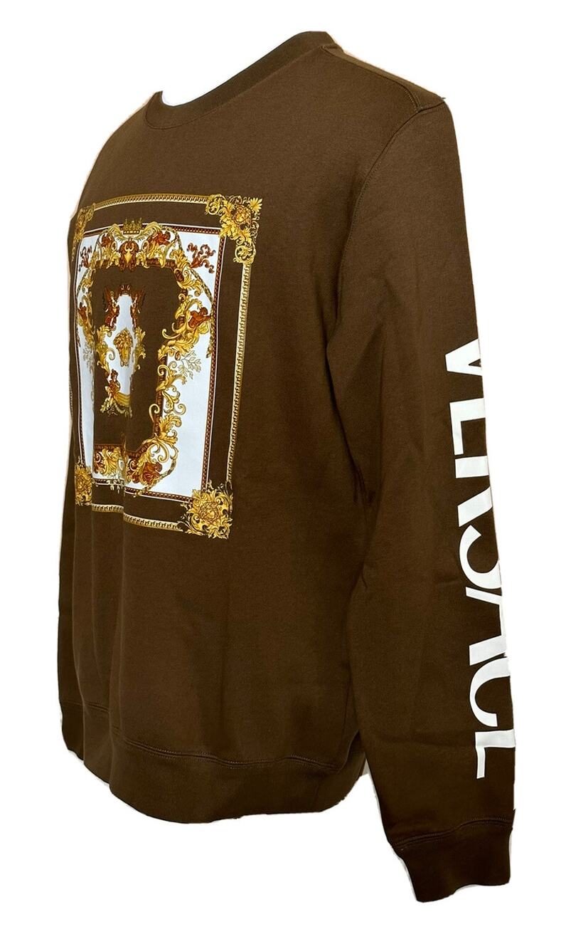Versace Medusa Renaissance Khaki Cotton Sweatshirt 3XL 1008282 NWT $850